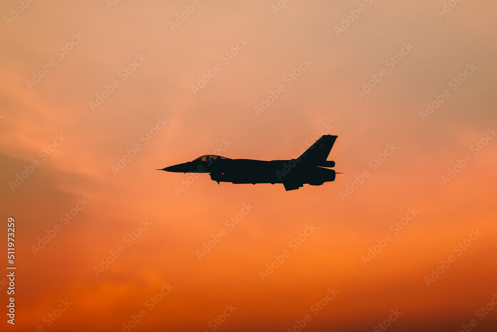 Piękne ujęcie F16 - obrazy, fototapety, plakaty 