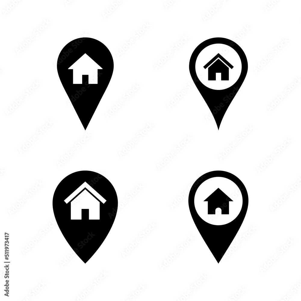 Address icon vector. home location sign and symbol. pinpoint Address icon vector. home location sign and symbol. pinpoint