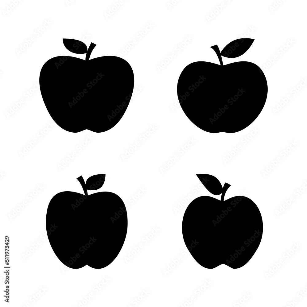 Apple icon vector. Apple sign and symbols for web design. Apple icon vector. Apple sign and symbols for web design.