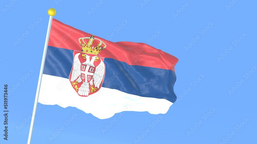 Vidéo Stock 世界の国旗、セルビア Adobe Stock