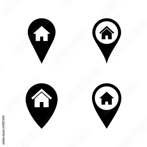 Free Download Address icon vector. home location sign and symbol. pinpoint - GFXLoad
