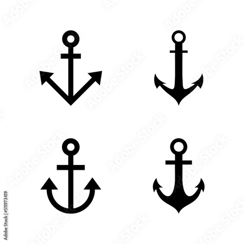 Anchor icon vector. Anchor sign and symbol. Anchor marine icon.