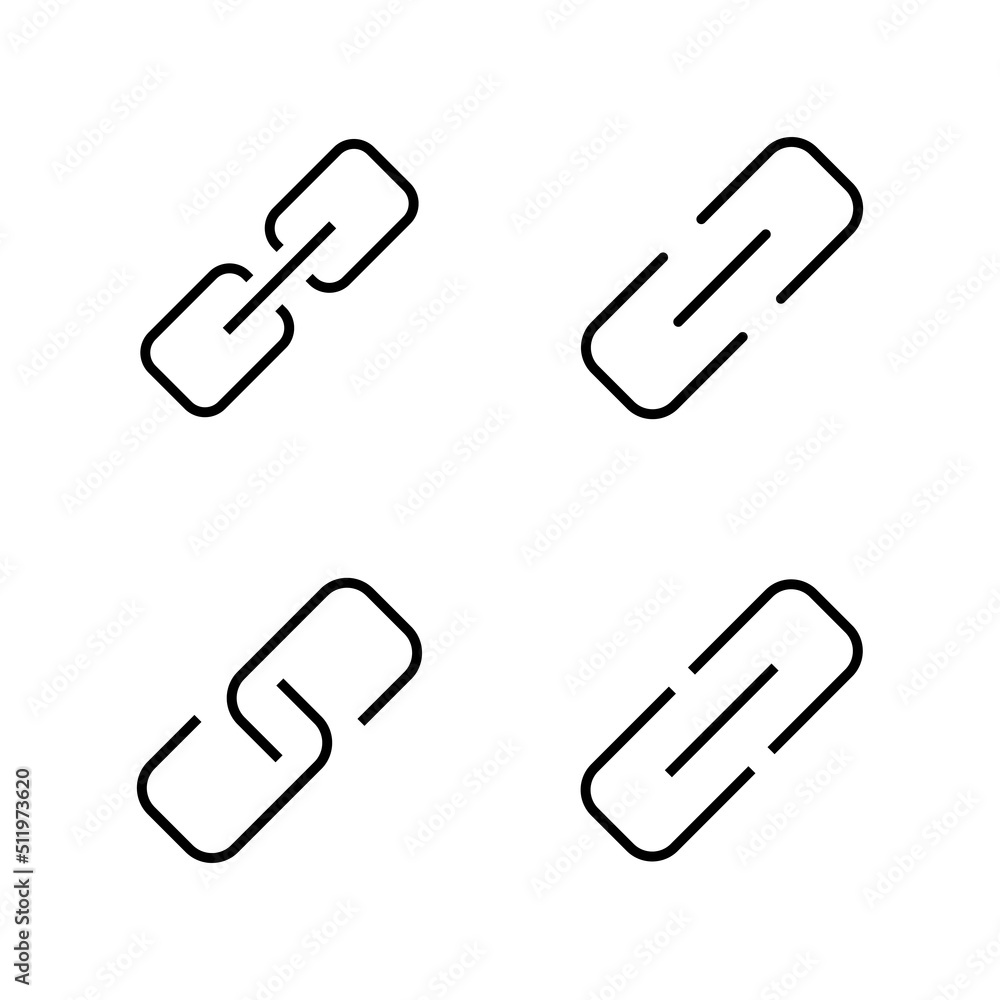 Link icon vector. Hyperlink chain sign and symbol Link icon vector. Hyperlink chain sign and symbol