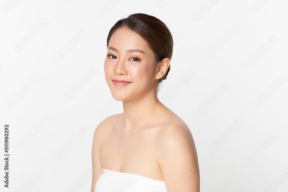 Beautiful young asian woman with clean fresh skin on white background, Face care, Facial treatment, Cosmetology, beauty and spa, Asian women portrait. Beautiful young asian woman with clean fresh skin on white background, Face care, Facial treatment, Cosmetology, beauty and spa, Asian women portrait.