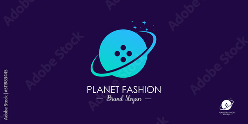 Planet fashion icon vector logo design with creative unique fresh concept Premium Vector