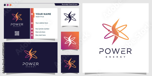Energy icon vector logo design with modern and fresh concept Premium Vector