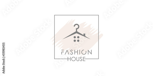 Fashion house icon vector logo design with creative unique fresh concept Premium Vector