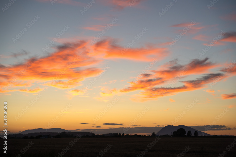Orange Sunset Clouds