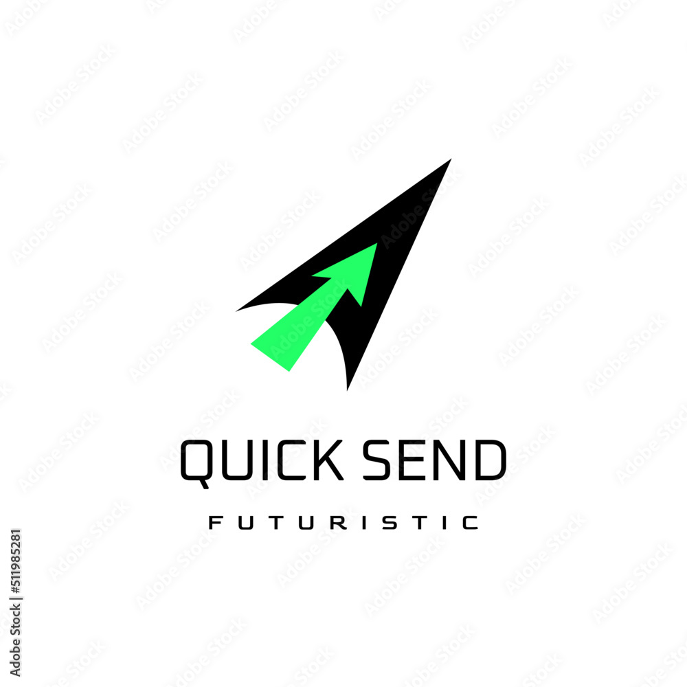 flat arrow send fly logo template flat arrow send fly logo template