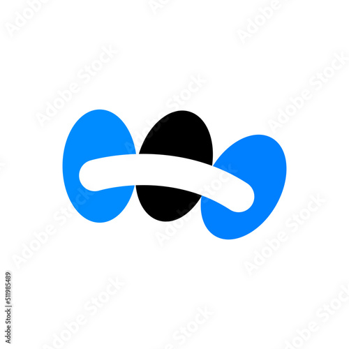 flat tech letter m logo template 