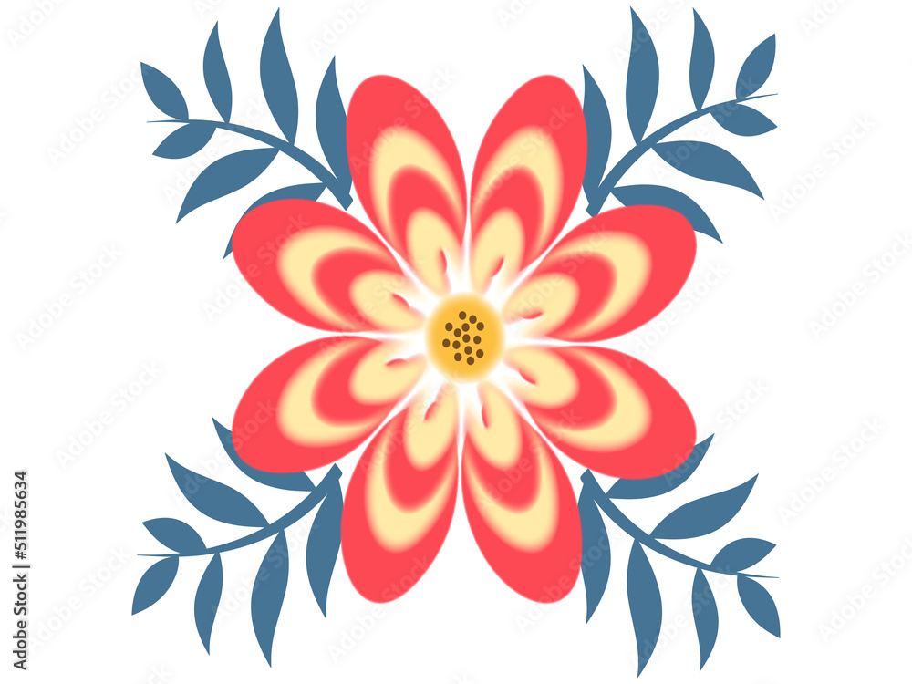 Red Flower for Ornaments Vector Designs Red Flower for Ornaments Vector Designs