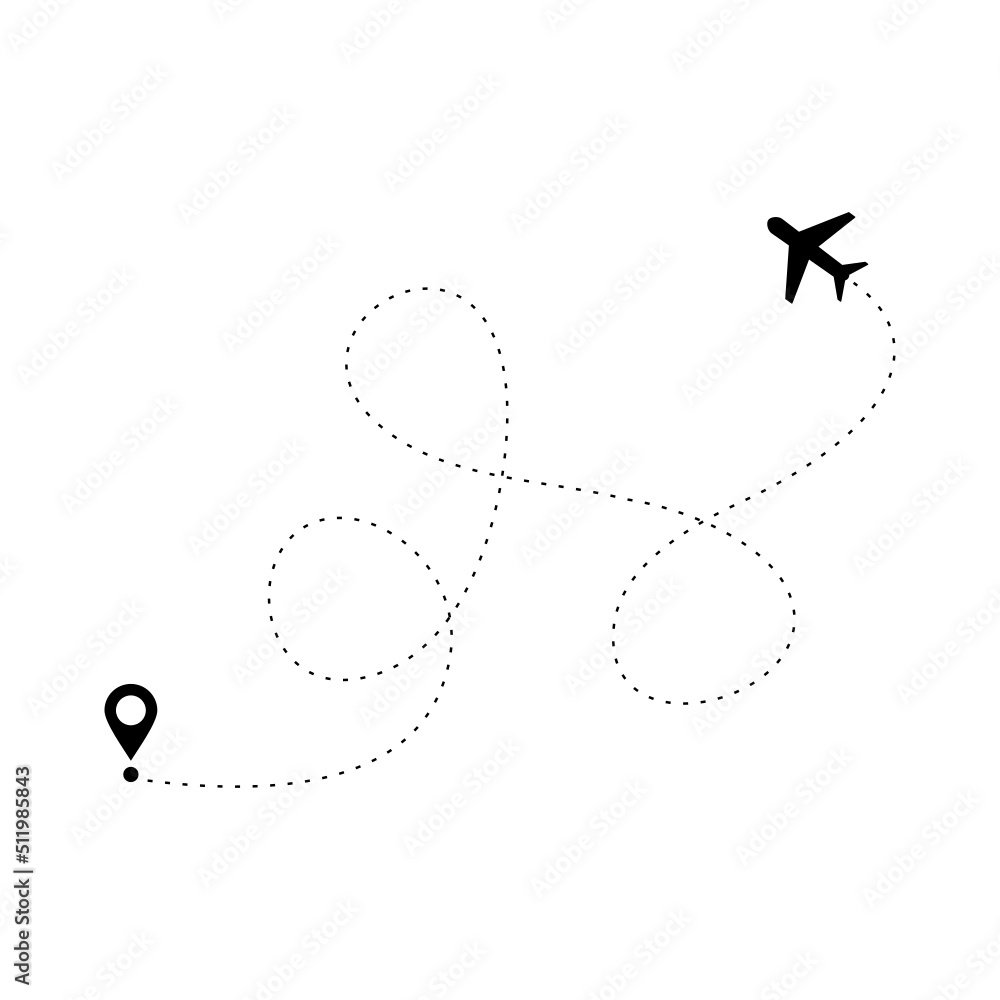 airplane route pin airplane route pin