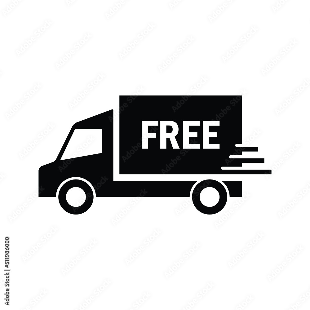 Free shipping icon design isolated on white background Free shipping icon design isolated on white background