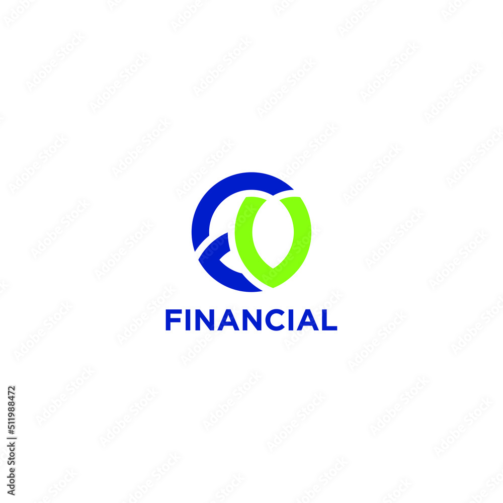 Accounting or finance logo design vector simple style 