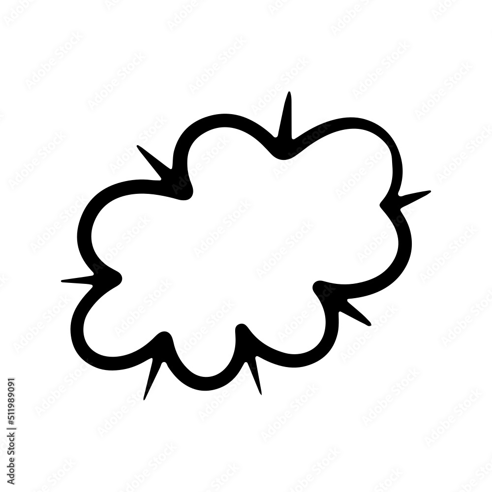 Comic conversation Speech Bubble, Doodle speech balloon Comic conversation Speech Bubble, Doodle speech balloon