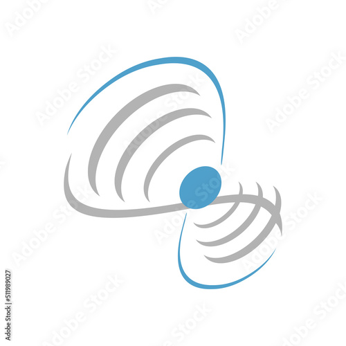 abstract of rotation fan turbine logo design vector illustrations