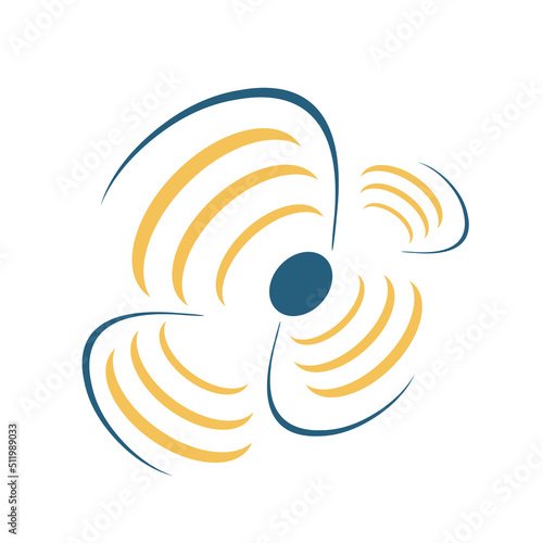 abstract of rotation fan turbine logo design vector illustrations