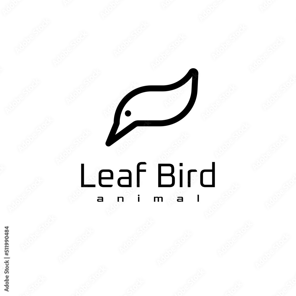 leaf bird logo template leaf bird logo template