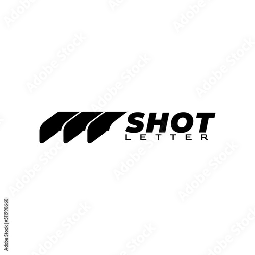 letter m shot logo template