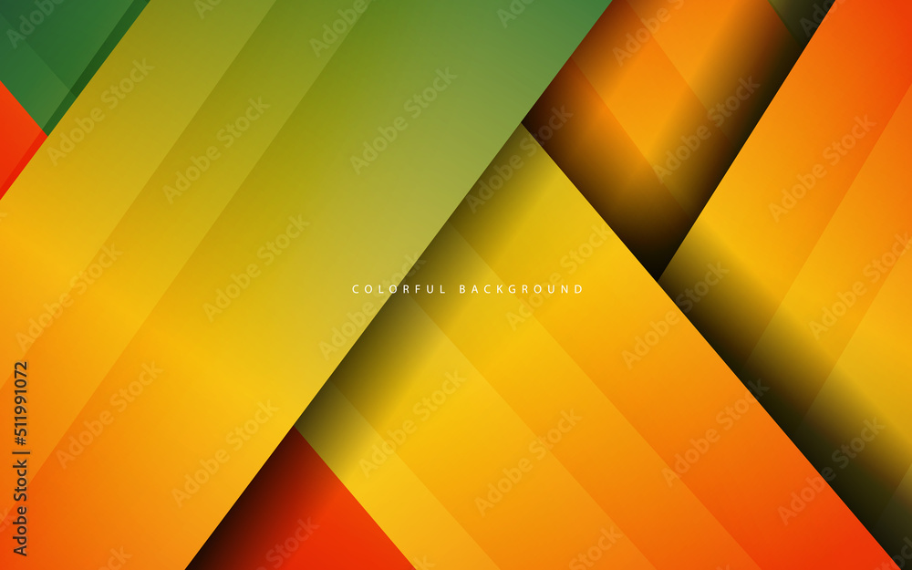 Abstract overlap layer green orange background Abstract overlap layer green orange background