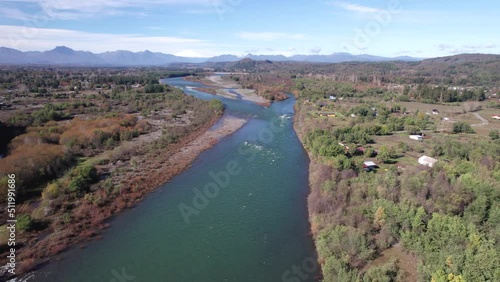 view of bio bio river, chile photo