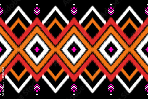 Seamless pattern with geometric ethnic oriental  design for wallpaper,batik,fabric,wrapping paper,clothing,textile and etc.