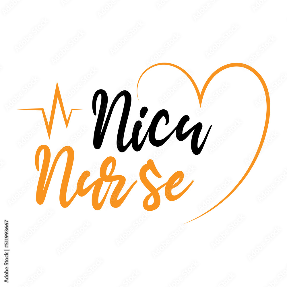 nicu nurse , nurse quote lettering vector