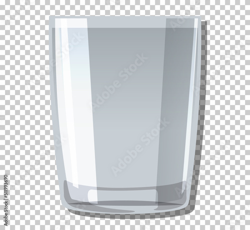Empty collins glass isolated