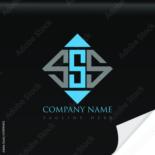 SSS letter logo creative design. SSS unique design.
