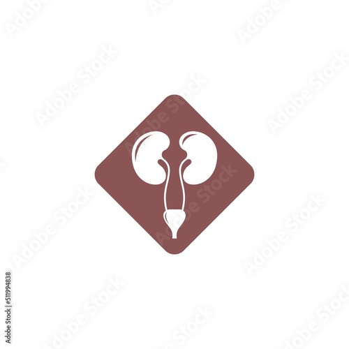 Kidney icon logo design template