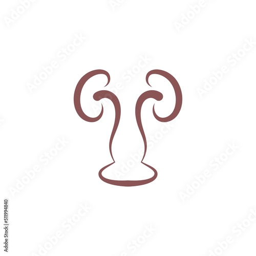 Kidney icon logo design template