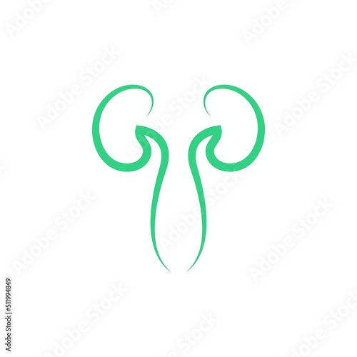 Kidney icon logo design template