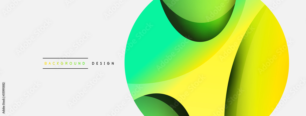 Creative geometric wallpaper. Minimal abstract background. Circle and wave composition vector illustration for wallpaper banner background or landing page Creative geometric wallpaper. Minimal abstract background. Circle and wave composition vector illustration for wallpaper banner background or landing page