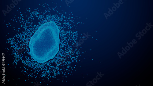 Monkeypox Virus. Viral Disease concept with Copy-Space.
