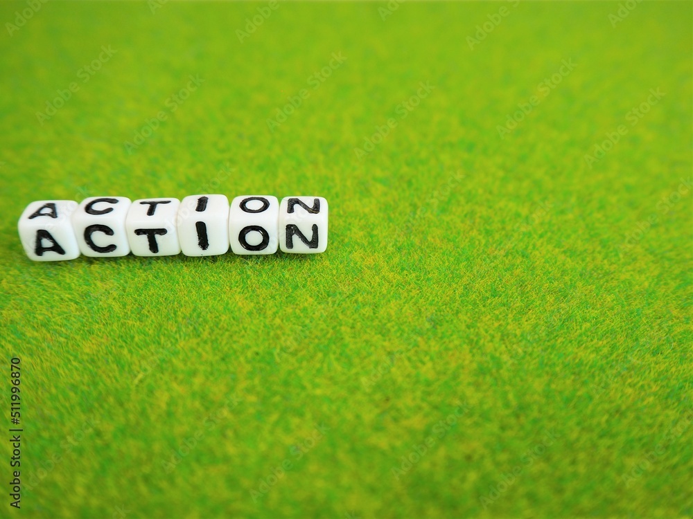 ACTION alphabet blocks - grass