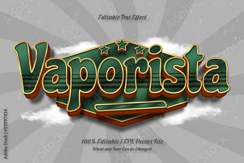 Editable Text effect - Vaporista 3D Vintage Style