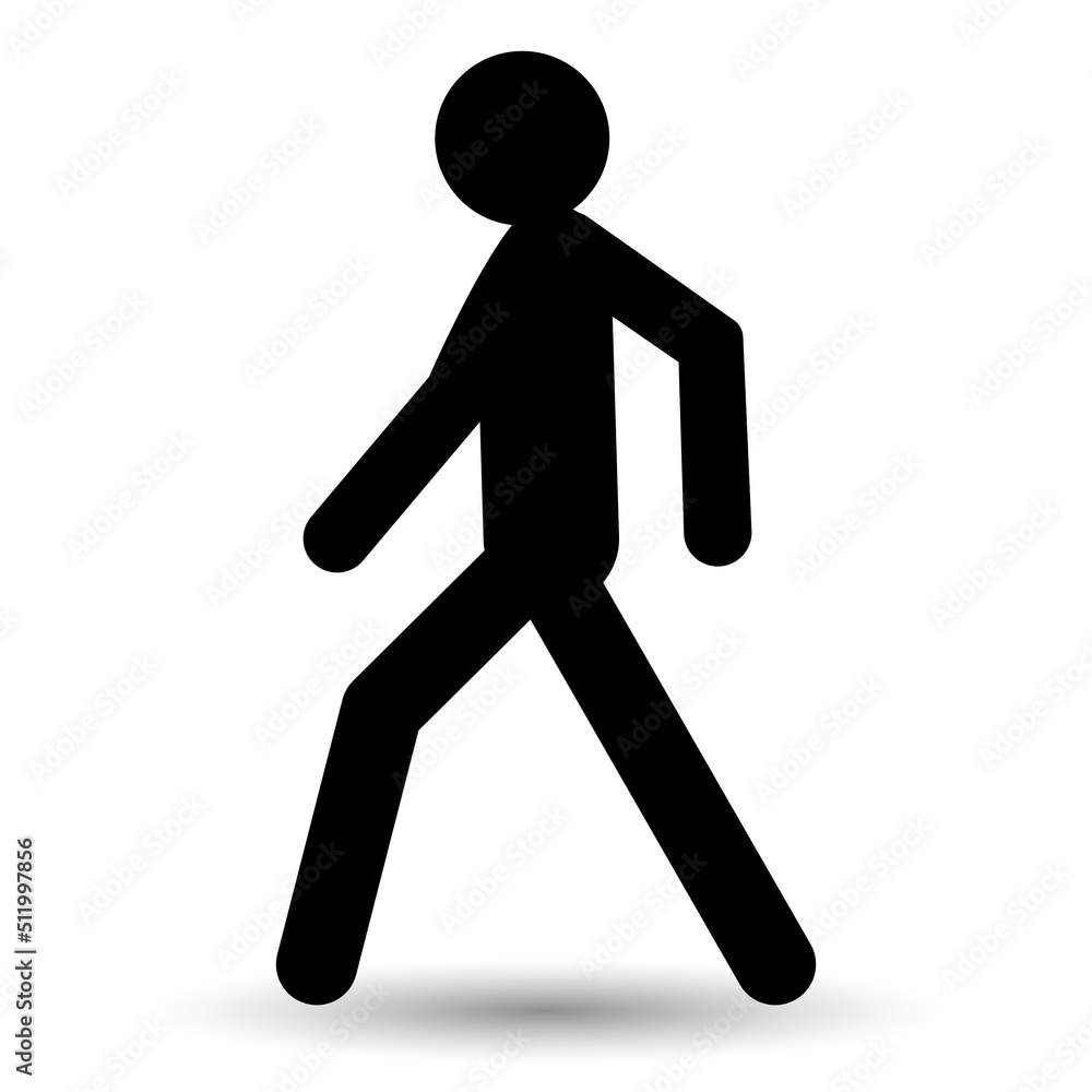 Pedestrian icon isolated on a white background. Pedestrian icon isolated on a white background.