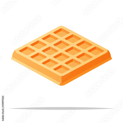 Rectangle waffle vector isolated illustration