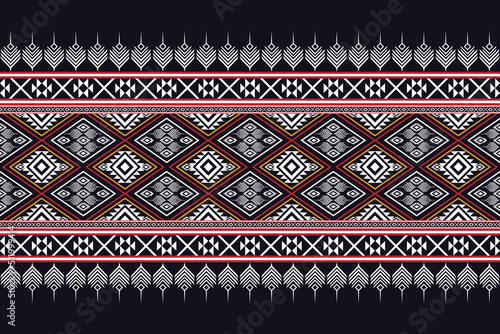 Geometric ethnic flower pattern for background,fabric,wrapping,clothing,wallpaper,Batik,carpet,embroidery style.