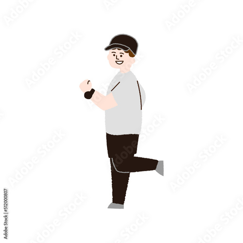 運動する男性
