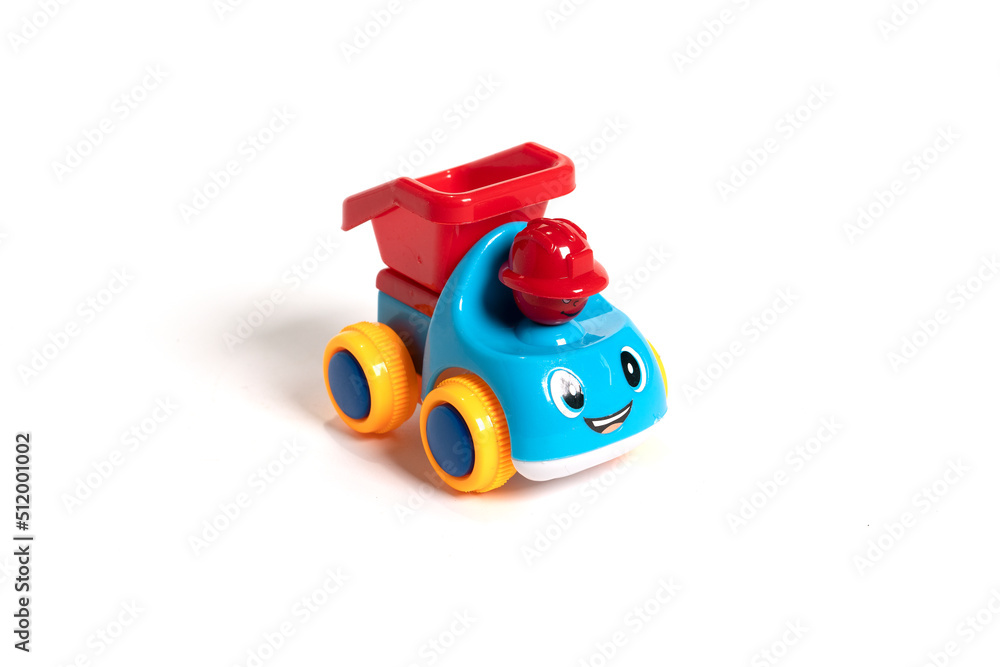 Fototapeta premium Little model car isolated on white background