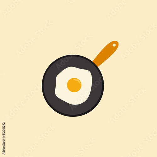 fried egg on frying pan