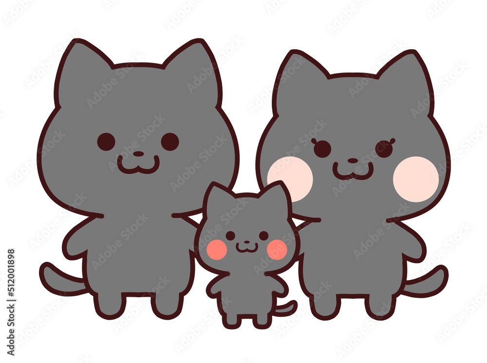黒猫の家族