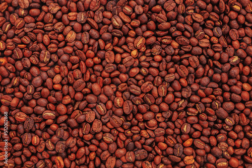 dark brown roast coffee beans background,vector illustration