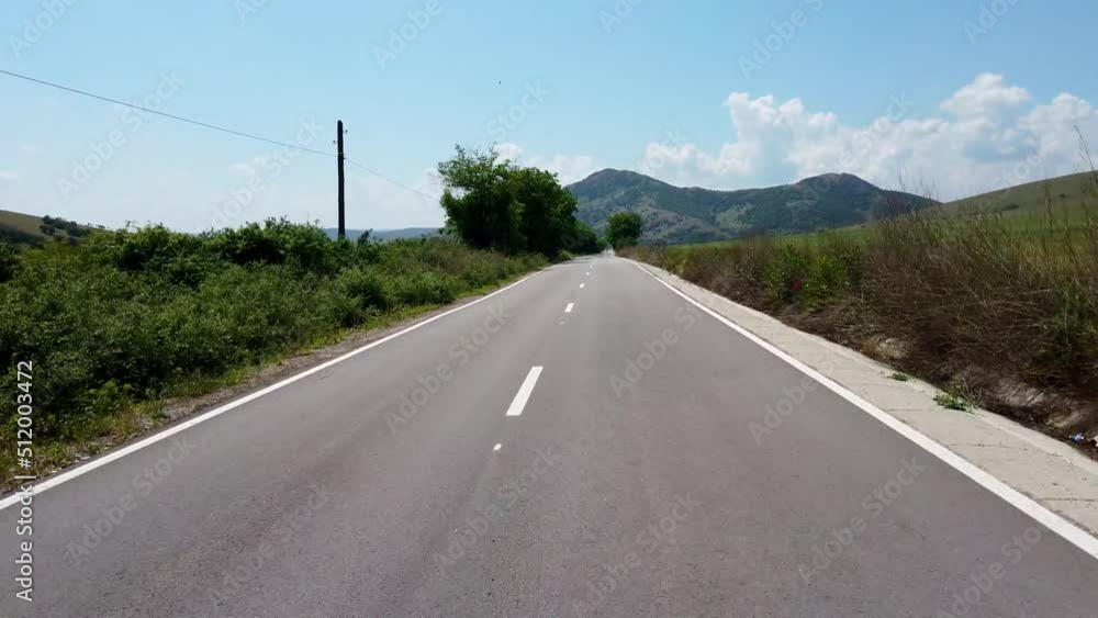 A road to a mountain in the carpathians A road to a mountain in the carpathians