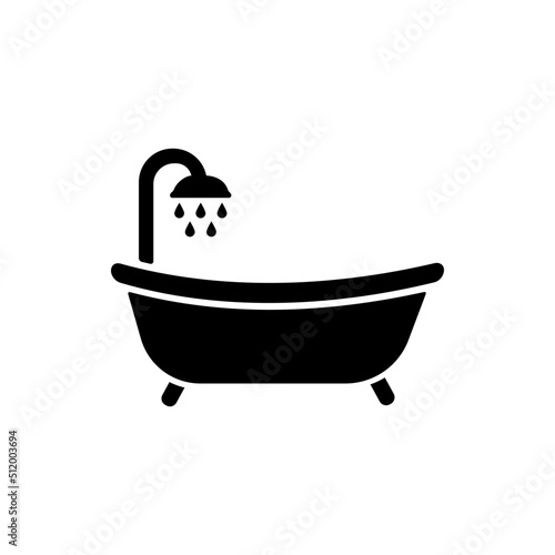 Bath Icon Vector. Style Sign For Mobile Concept And Web Design. Bath Symbol Illustration