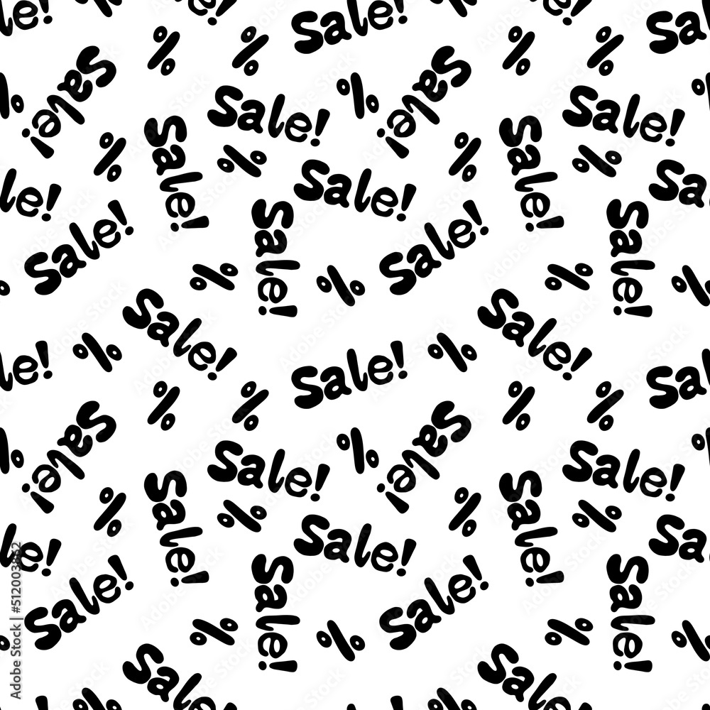 Sale seamless pattern for packaging and wrapping paper and hobbies and shops and cards Sale seamless pattern for packaging and wrapping paper and hobbies and shops and cards