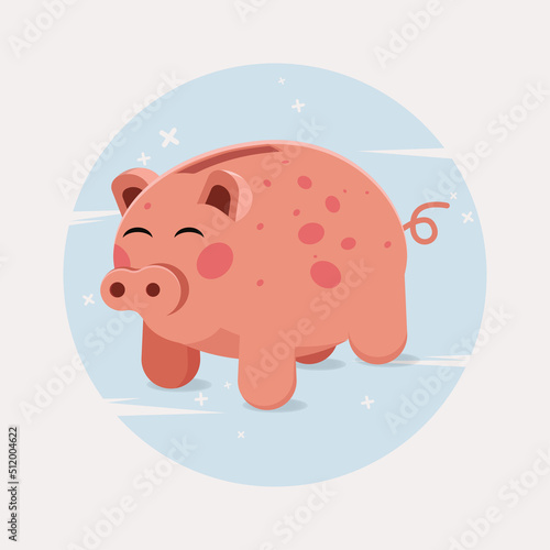 Piggy bank design vector illustration