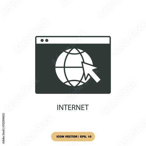 internet icons symbol vector elements for infographic web