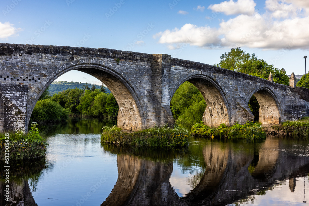 Fototapeta premium Stirling Old Bridge was built around 1400. A stone bridge which crosses river Forth.